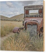 Bannack Ghost Town Abandoned Truck Wood Print