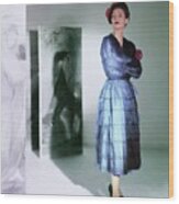 Barbara Mullen In A Balenciaga Dress Wood Print