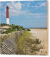 Barnegat Lighthouse, Sand, Beach, Dune Wood Print