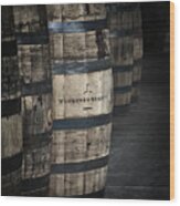 Barrels Of Bourbon Wood Print