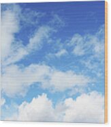 Big Blue Sky Wood Print