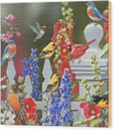 Birds - Spring-summer Theme Wood Print