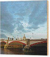 Blackfriars Bridge, The Thames, London Wood Print