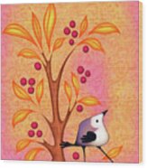 Blank Card Bird 4b Wood Print