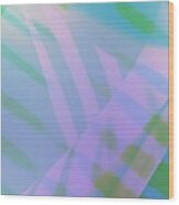 Abstract Art Tropical Blinds Blue Green Textured Background Wood Print