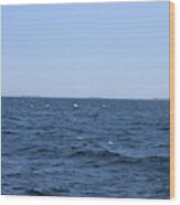 Atlantic Ocean Blue Water And White Caps Wood Print