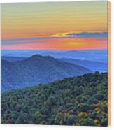 Blue Ridge Mountains Wood Print