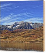 Blue Skies On An Autumn Day In Utah Wood Print