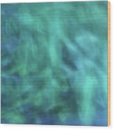 Blurred Water Wave Like Abstract Background With Blues, Turquiose, Green Color Artwork Wood Print