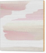Blush Pasture Abstract Wood Print