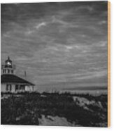 Boca Grande Lighthouse Black And White Wood Print
