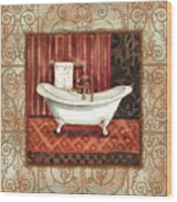 Bordo_vintage_bathroom_tub Wood Print