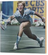 Boris Becker In Quick Tennis Action Wood Print
