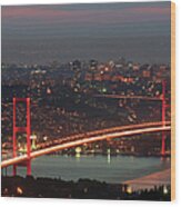 Bosphorus Bridge - 3 Wood Print