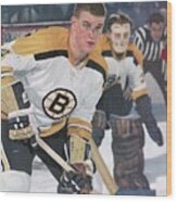 Boston Bruins Bobby Orr... Sports Illustrated Cover Wood Print