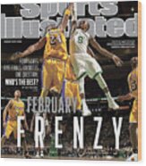 Boston Celtics Vs Los Angeles Lakers Sports Illustrated Cover Wood Print