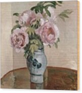 Bouquet Of Pink Peonies Wood Print