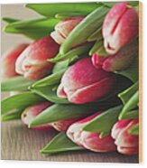Bouquet Of Tulips Wood Print