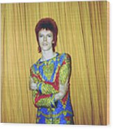 Bowie As Ziggy Stardust In Ny Wood Print