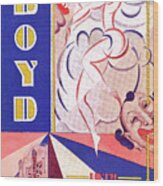 Boyd Theatre Playbill Cover Wood Print