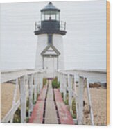 Brant Point Lighthouse Wood Print