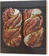 Breakfast Sourdough Swirls Wood Print