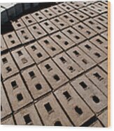 Bricks Of Mud To Be Dried Wood Print