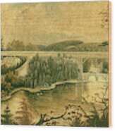 Bridge Over The Wissahickon Creek, About 1835 Wood Print