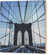 Brooklyn Bridge, New York City Photo Wood Print