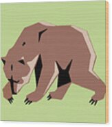 Brown Bear Wood Print