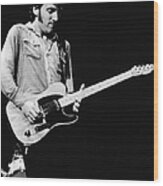 Bruce Springsteen Playing Guitar Live Wood Print