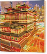 Buddha Tooth Relic Temple Wood Print