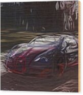Bugatti Veyron Grand Sport Vitesse La Finale Drawing Wood Print