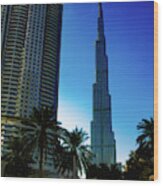 Burj Khalifa Wood Print