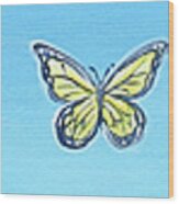 Butterfly Sky Wood Print