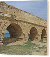 Caesarea Aqueduct - Caesarea, Israel Wood Print