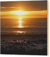 Cambria Sunset Wood Print