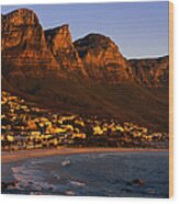 Camps Bay, Wide Angle, Cape Town, South Wood Print