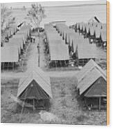 Campsite Of Marines On Foreign Land Wood Print