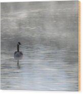 Canada Goose In The Mist 9954-010519-1 Wood Print
