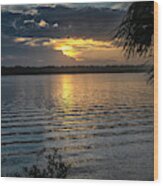 Canaveral Park Sunset Wood Print
