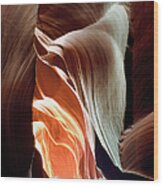 Canyon With Erosion Lines Illuminated Wood Print