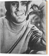 Carl Sagan Smiling Wood Print