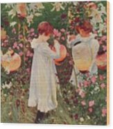 Carnation, Lily, Lily, Rose, 1885-86 Wood Print