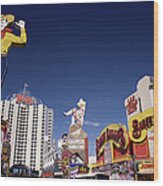 Casinos And Hotels In Las Vegas Wood Print