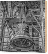 Cathedral Bell Of Seville, Black And White Wood Print