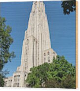 Cathedral Of Learning Building At The University Of Pittsburgh Wood Print