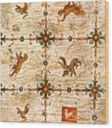 Ceiling Decoration In Neros Domus Aurea Wood Print