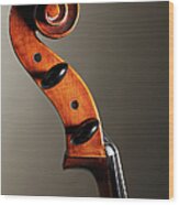 Cello Scroll Wood Print