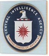 Central Intelligence Agency Seal Wood Print